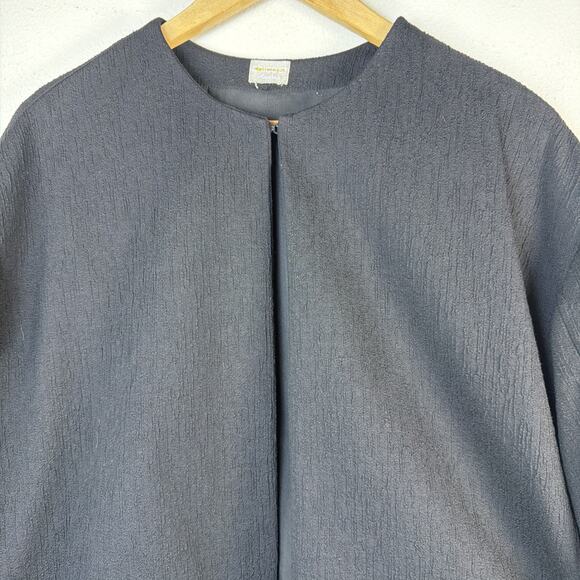 Chico's Travelers Women's Large 2 Black Jacket Artsy 3/4 Sleeve Lined career - Picture 2 of 11